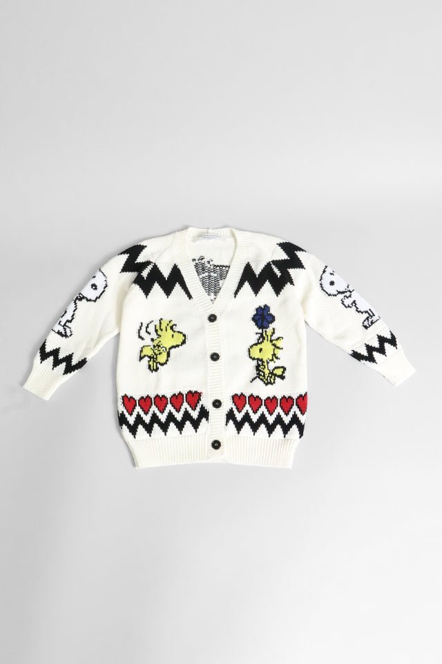 Cardigan Philosophy avorio con snoopy - Angel Luxury