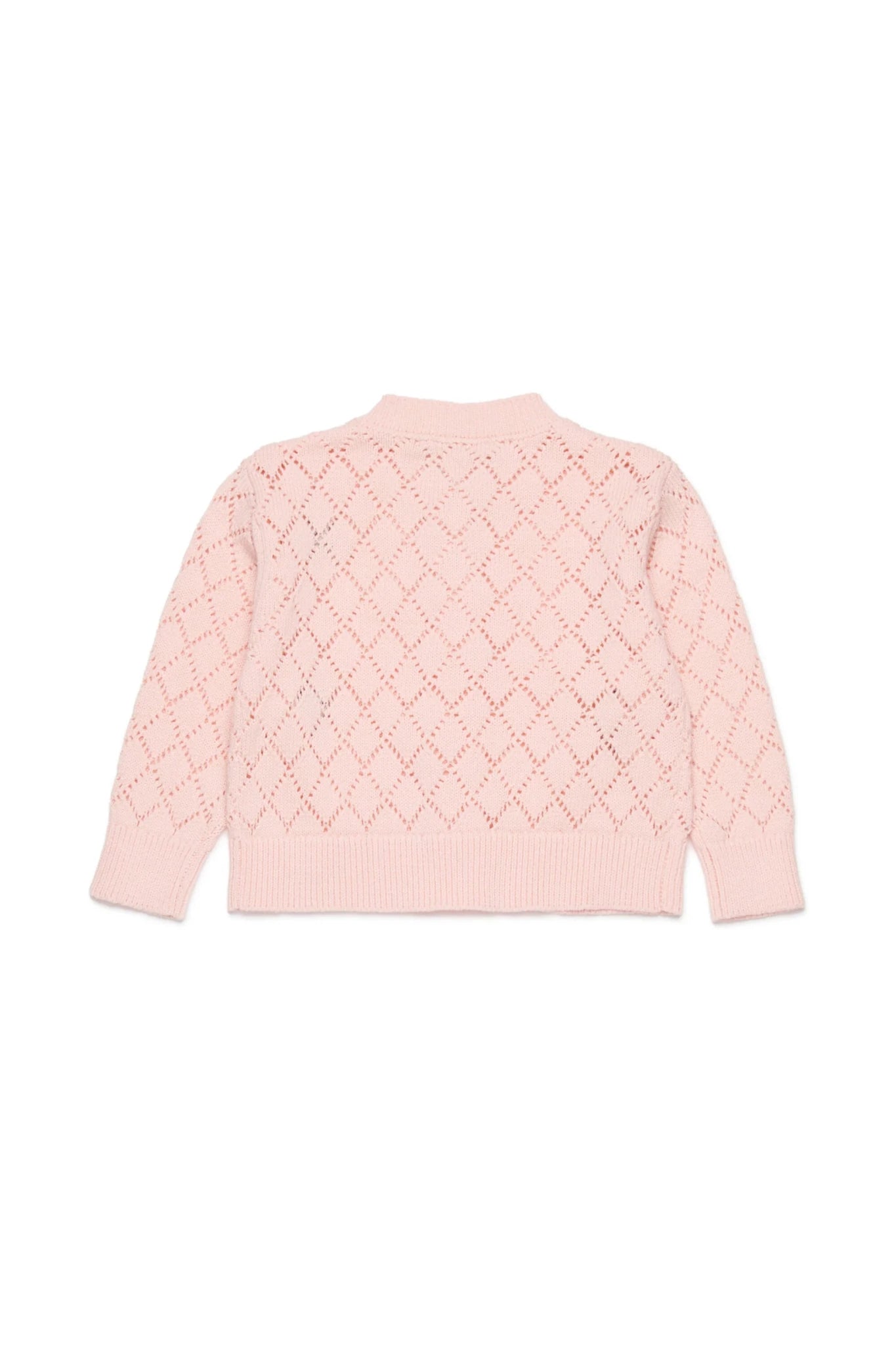 CARDIGAN RICAMATO ROSA CON LOGO NERO MARNI - Angel Luxury