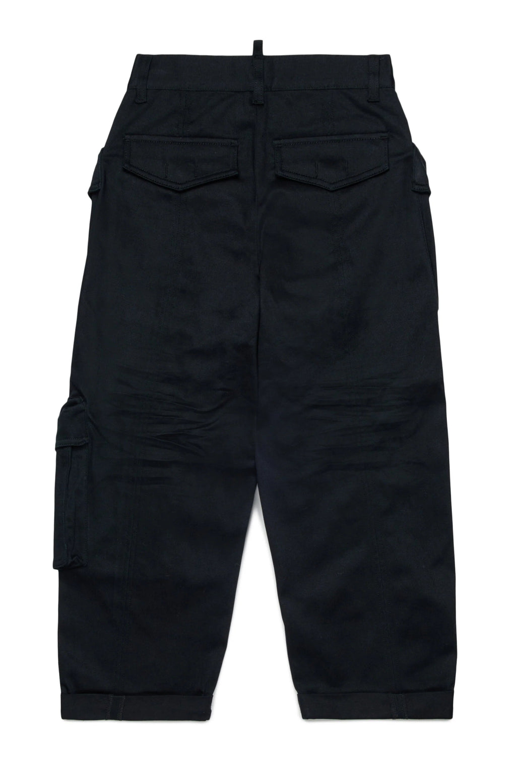 CARGO NERO CON LOGO RICAMATO DSQUARED2 - Angel Luxury
