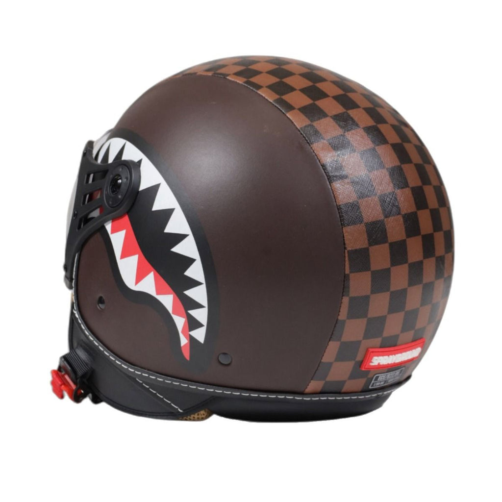 CASCO SHARK IN PARIS HELMENT BROWN SPRAYGROUND - Angel Luxury