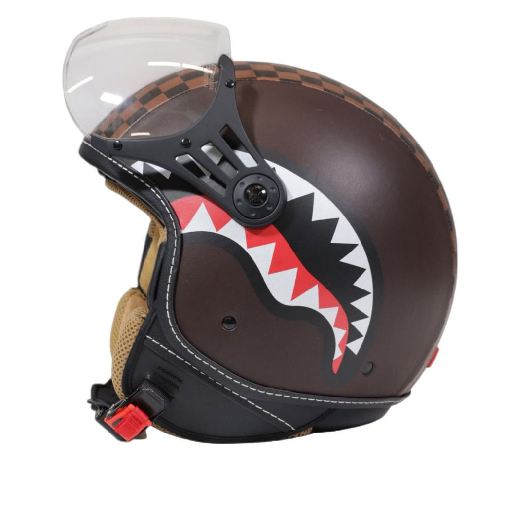 CASCO SHARK IN PARIS HELMENT BROWN SPRAYGROUND - Angel Luxury