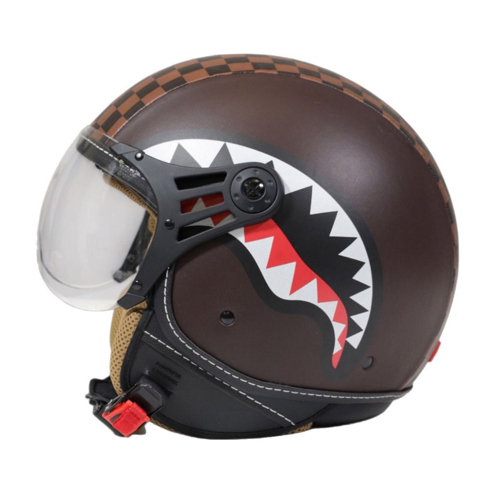 CASCO SHARK IN PARIS HELMENT BROWN SPRAYGROUND - Angel Luxury