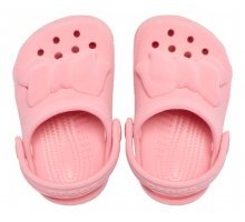 CIABATTA CON FIOCCO IN VELLUTO ROSA CROCS - Angel Luxury