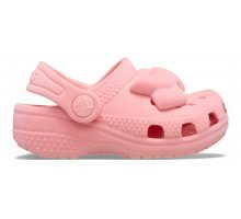 CIABATTA CON FIOCCO IN VELLUTO ROSA CROCS - Angel Luxury