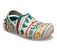 CIABATTA NATALIZIA CON INTERNO TEDDY VERDE CROCS - Angel Luxury