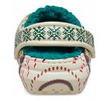 CIABATTA NATALIZIA CON INTERNO TEDDY VERDE CROCS - Angel Luxury