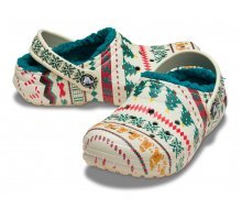 CIABATTA NATALIZIA CON INTERNO TEDDY VERDE CROCS - Angel Luxury