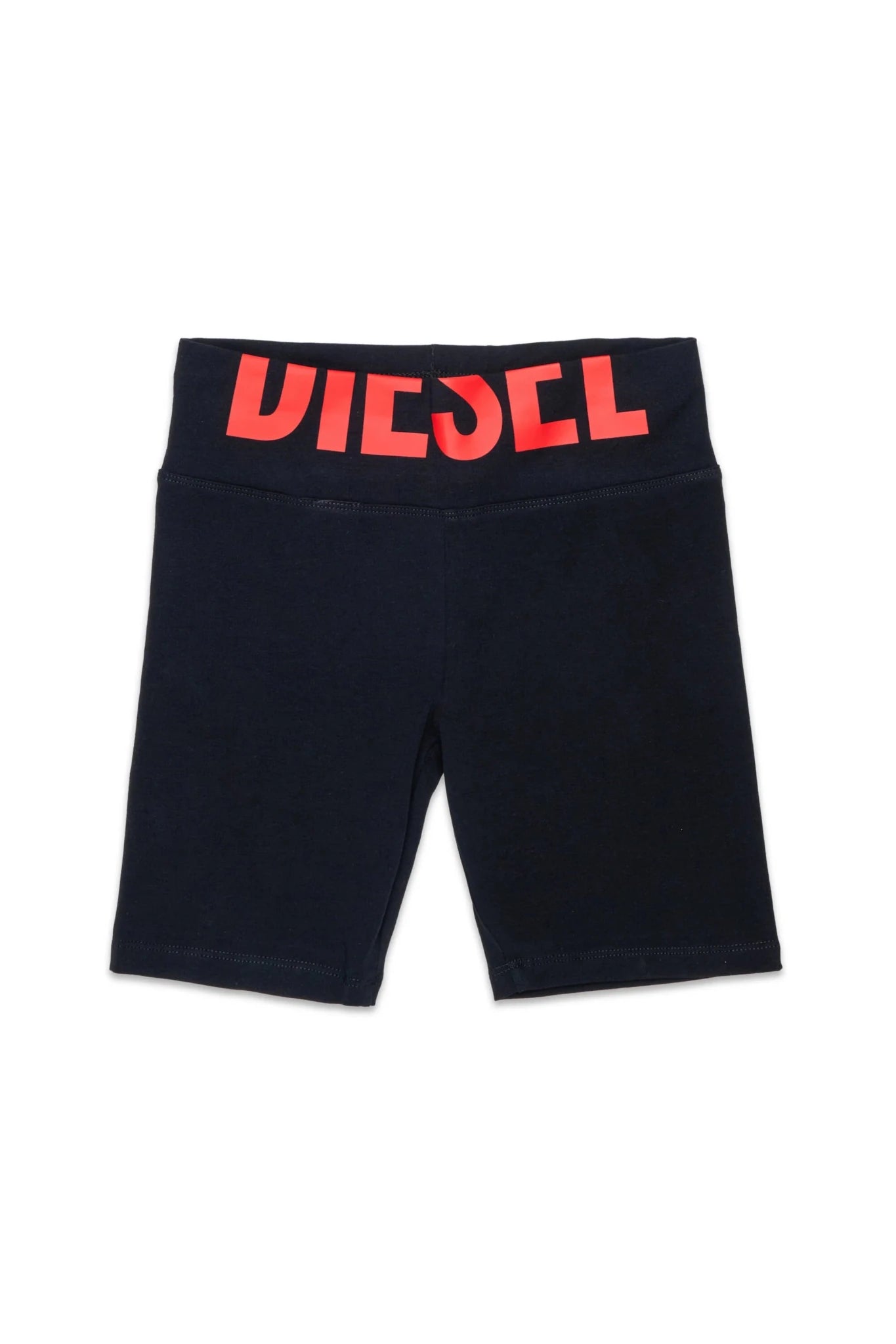 CICLISTA NERO CON LOGO DIESEL ROSSO - Angel Luxury