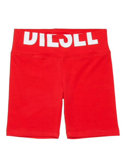 CICLISTA ROSSO CON LOGO DIESEL BIANCO - Angel Luxury