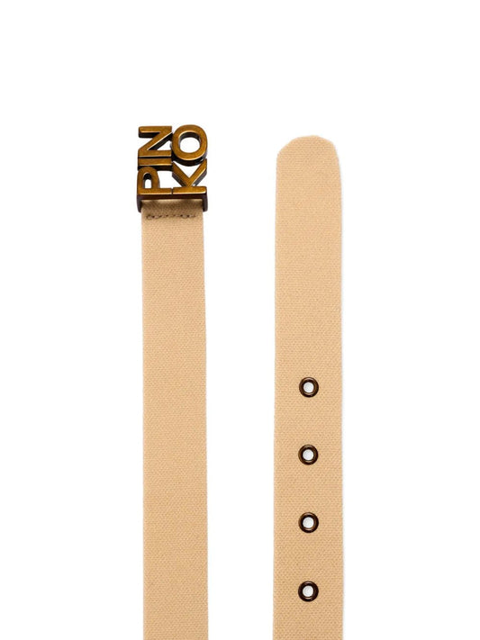 CINTURA BEIGE CON LOGO PINKO - Angel Luxury