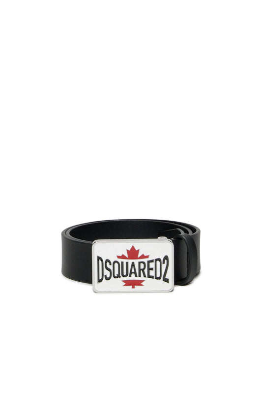 CINTURA CON LOGO NERA DSQUARED2 - Angel Luxury