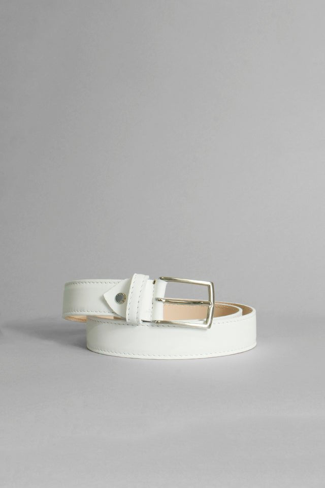 Cintura in pelle Colori Chiari bianco - Angel Luxury