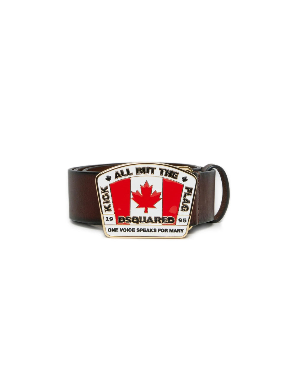 CINTURA MARRONE CON FIBBIA CANADA DSQUARED2 - Angel Luxury