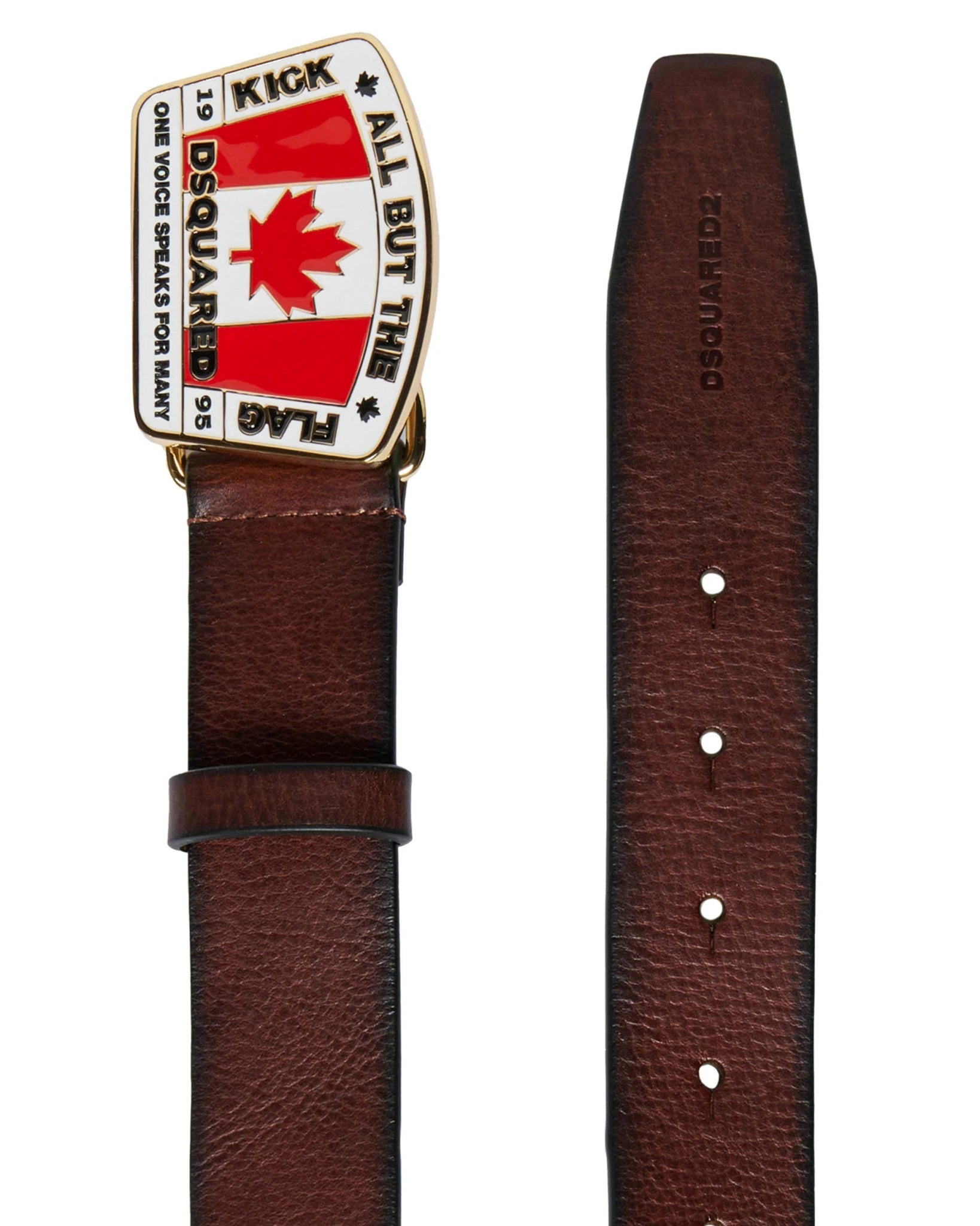 CINTURA MARRONE CON FIBBIA CANADA DSQUARED2 - Angel Luxury