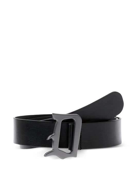 CINTURA NERA CON FIBBIA A D DONDUP - Angel Luxury