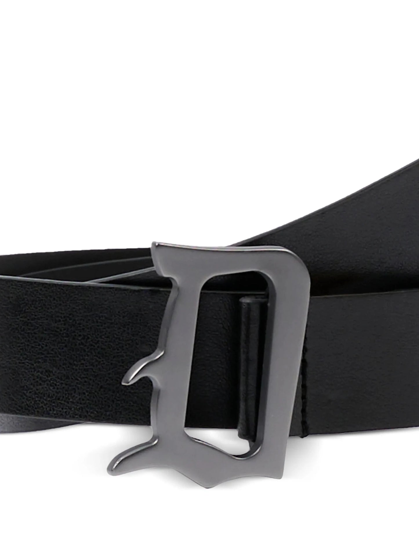 CINTURA NERA CON FIBBIA A D DONDUP - Angel Luxury