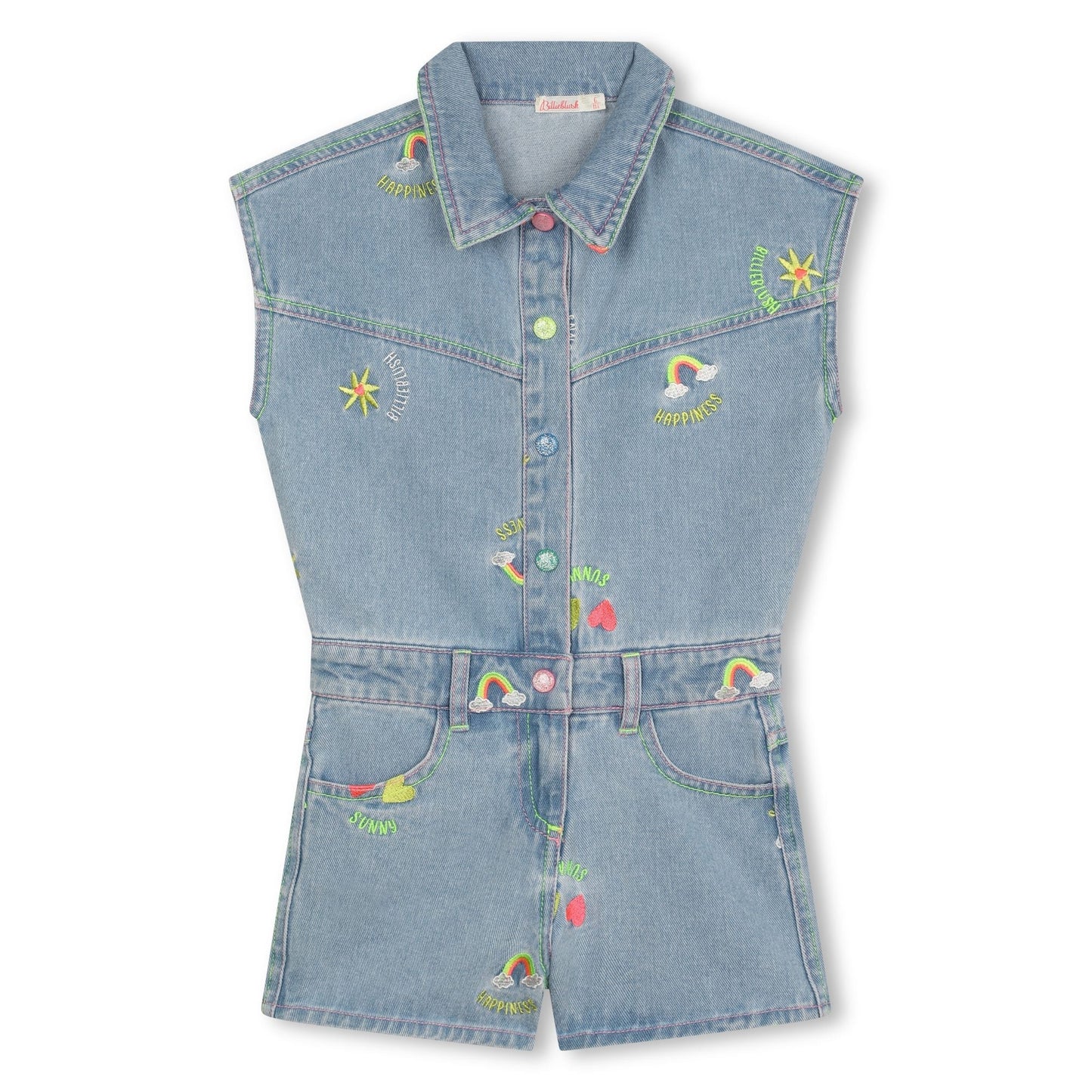COMBISHORT IN DENIM BILLIEBLUSH - Angel Luxury