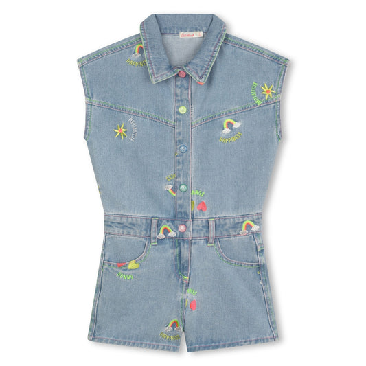 COMBISHORT IN DENIM BILLIEBLUSH - Angel Luxury