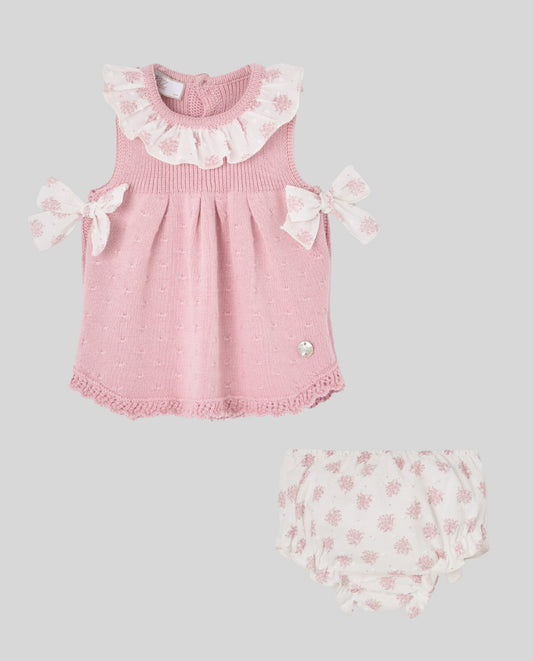 COMPLETO 2PZ ROSA NEONATA PAZ RODRIGUEZ - Angel Luxury
