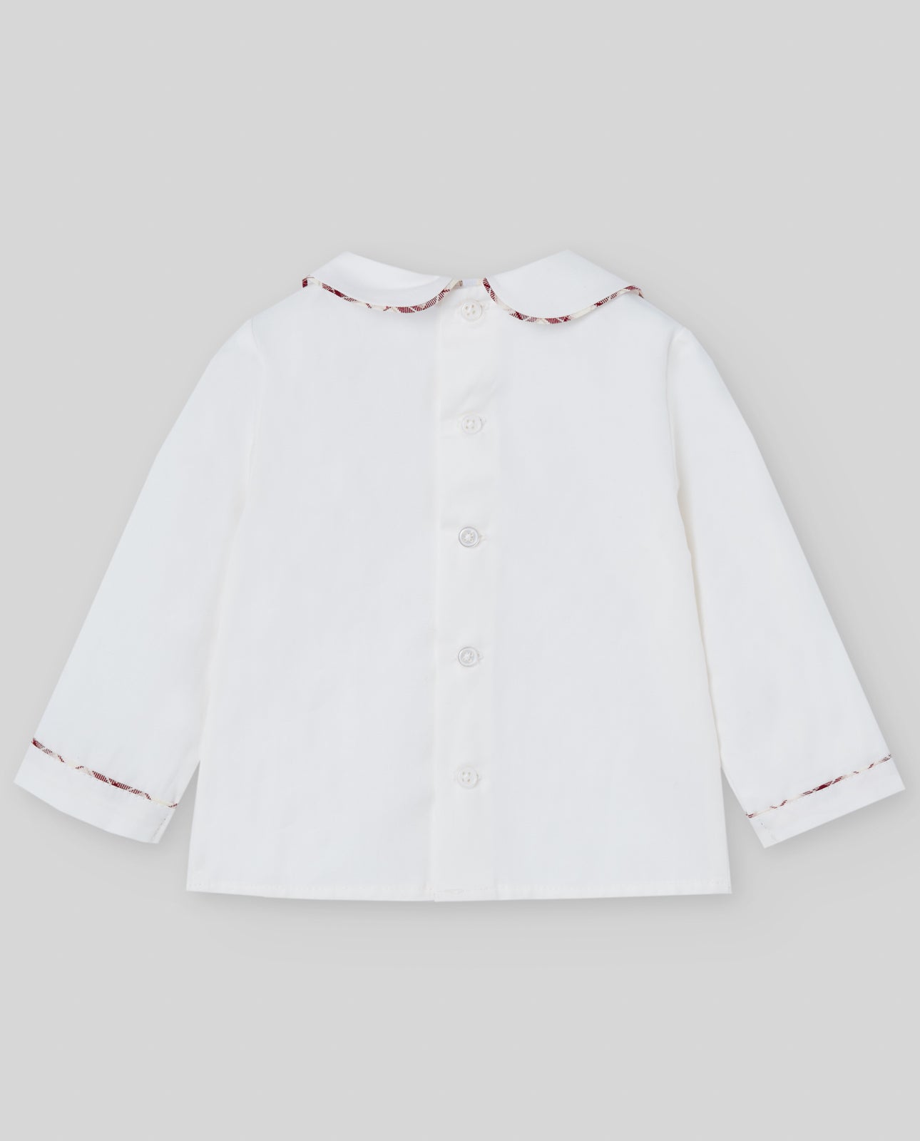 COMPLETO CAMICIA+SHORTS CON BRETELLE A QUADRI ROSSO PAZ RODRIGUEZ - Angel Luxury