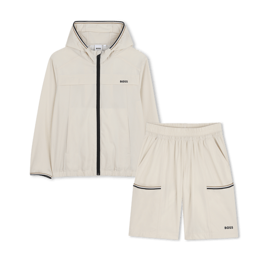 COMPLETO DI GIACCA + BERMUDA BEIGE CHIARO BOSS - Angel Luxury