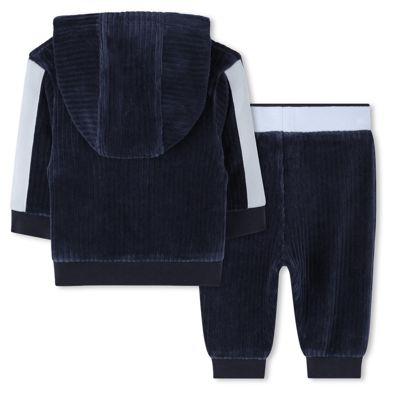 COMPLETO FELPA+PANTALONE IN VELLUTO BLU HUGO BOSS - Angel Luxury