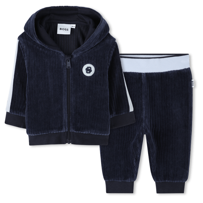 COMPLETO FELPA+PANTALONE IN VELLUTO BLU HUGO BOSS - Angel Luxury