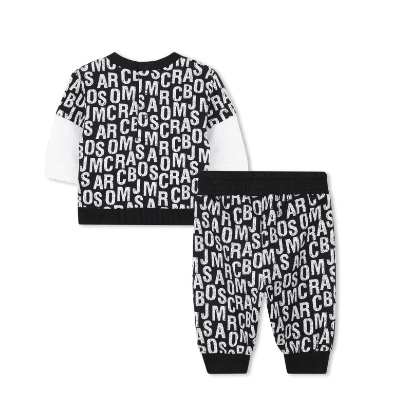 COMPLETO FELPA+PANTALONE NERO LOGATO BIANCO MARC JACOBS - Angel Luxury