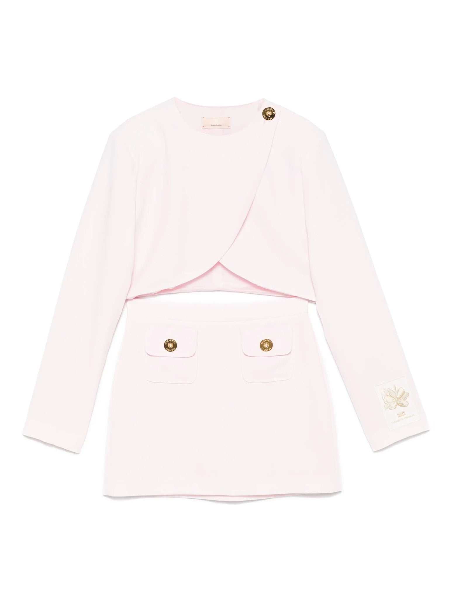 COMPLETO GIACCA +GONNA ROSA QUARZO ELISABETTA FRANCHI - Angel Luxury