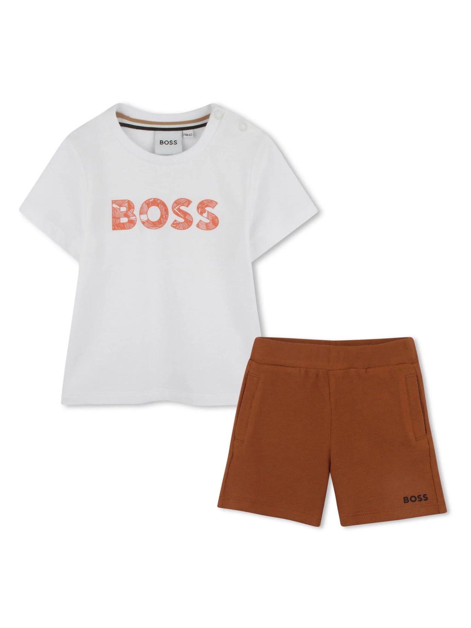 COMPLETO MAGLIA+BERMUDA BIANO/MARRONE HUGO BOSS - Angel Luxury