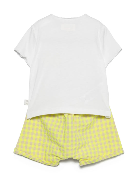 COMPLETO MAGLIA/SHORTS GIALLO/BEIGE TEDDY & MINOU - Angel Luxury