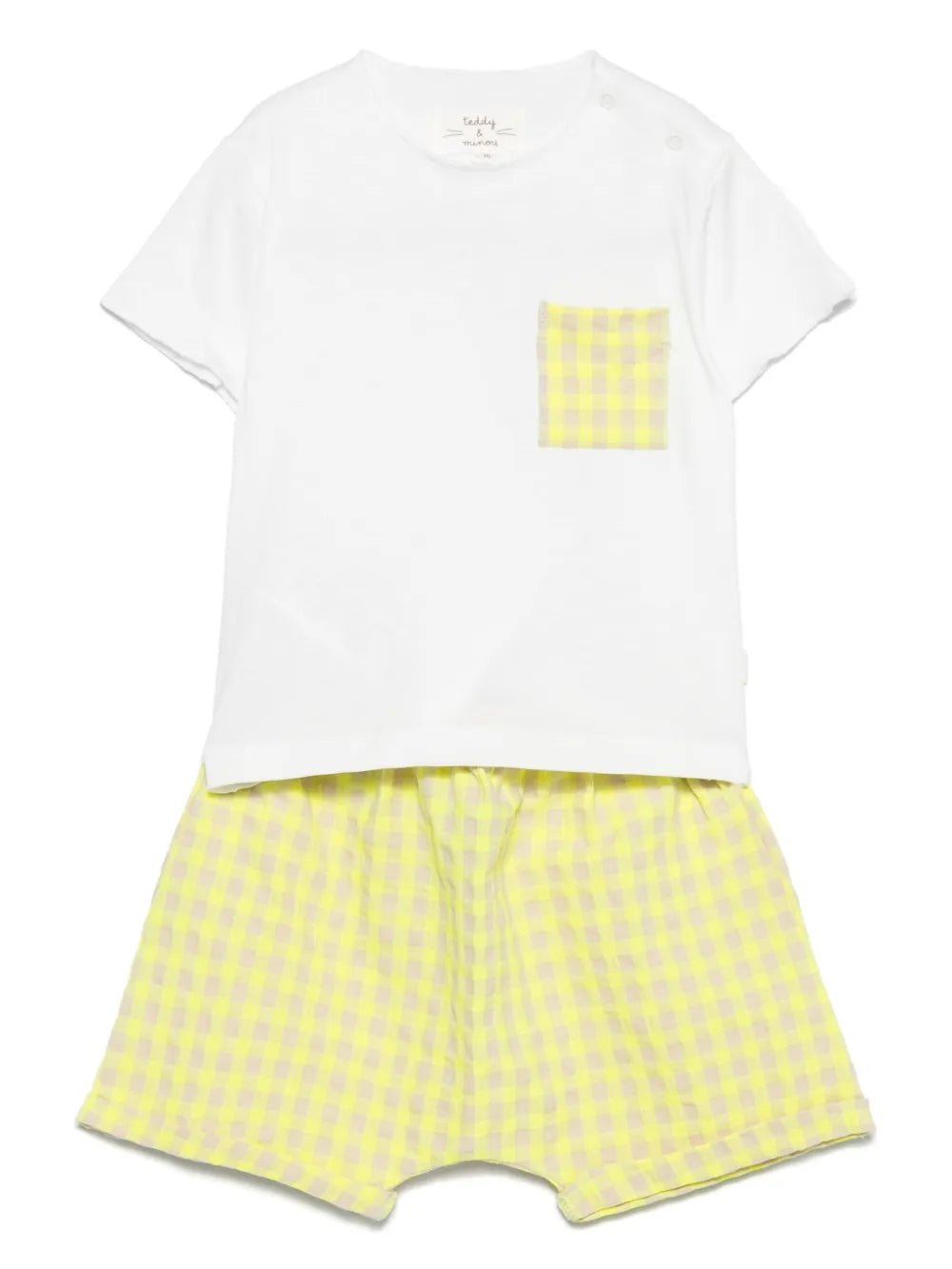 COMPLETO MAGLIA/SHORTS GIALLO/BEIGE TEDDY & MINOU - Angel Luxury