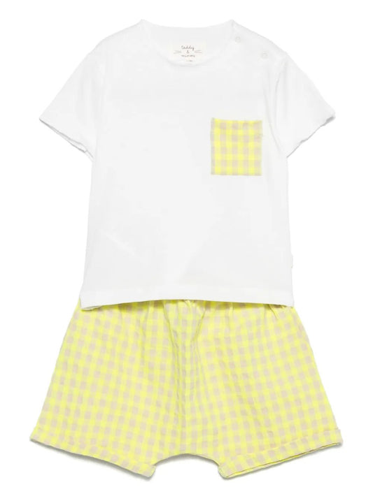 COMPLETO MAGLIA/SHORTS GIALLO/BEIGE TEDDY & MINOU - Angel Luxury