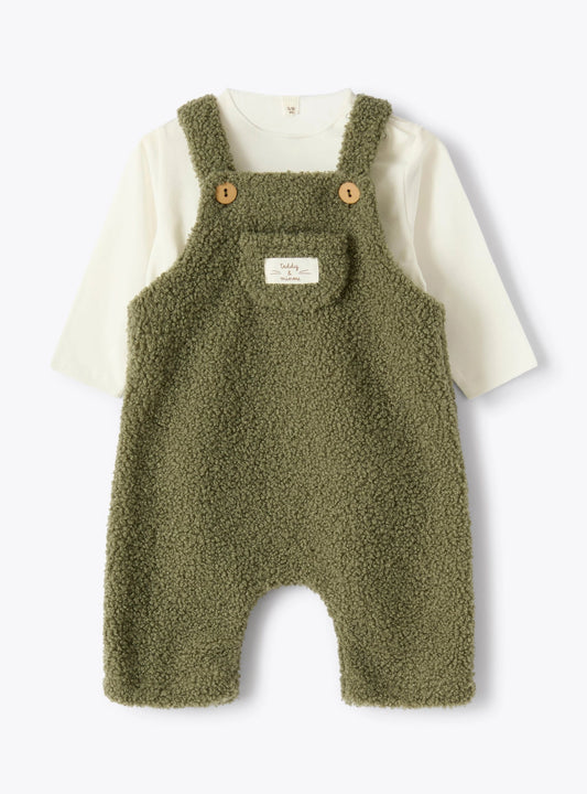 COMPLETO NEONATO CON SALOPETTE E T - SHIRT TEDDY&MINOU - Angel Luxury