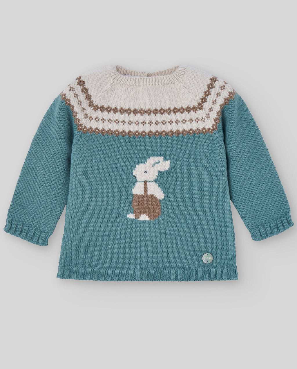 COMPLETO NEONATO MAGLIA+GHETTINO VERDE ABETO/BEIGE PAZ RODRIGUEZ - Angel Luxury