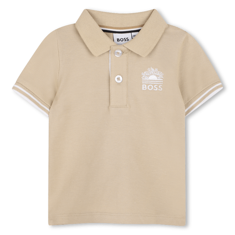 COMPLETO POLO BEIGE +BERMUDA BIANCO BOSS - Angel Luxury
