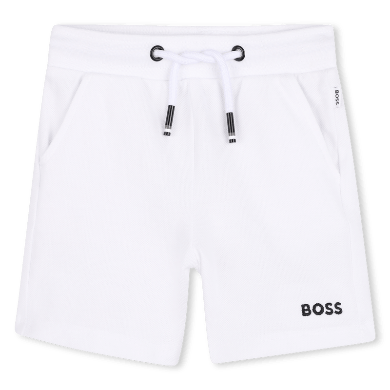 COMPLETO POLO BEIGE +BERMUDA BIANCO BOSS - Angel Luxury
