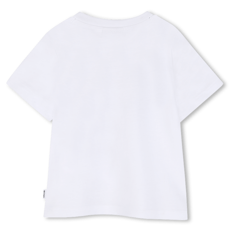 COMPLETO T - SHIRT BIANCA + BERMUDA BLU CON LOGO BOSS - Angel Luxury