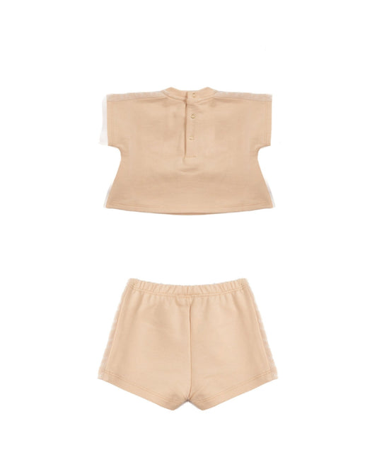 COMPLETO T - SHIRT E SHORTS ROSA ELISABETTA FRANCHI - Angel Luxury