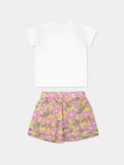 COMPLETO T - SHIRT SHORTS A FIORI MSGM - Angel Luxury