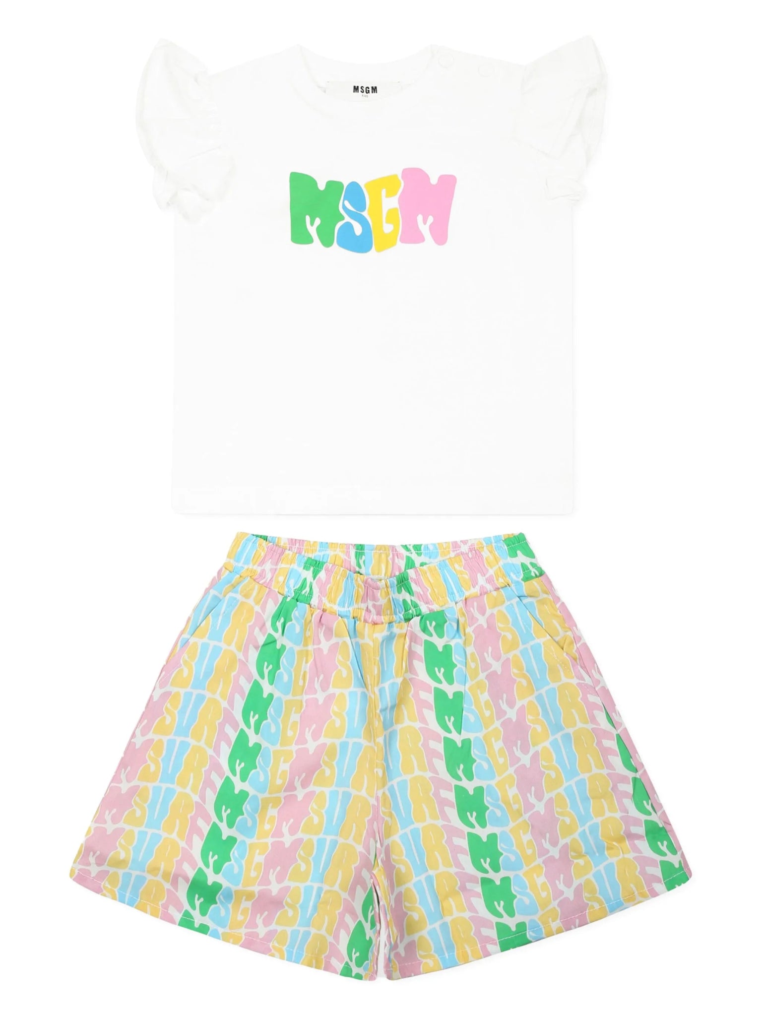 COMPLETO T - SHIRT+SHORTS MULTICOLOR MSGM - Angel Luxury