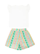 COMPLETO T - SHIRT+SHORTS MULTICOLOR MSGM - Angel Luxury