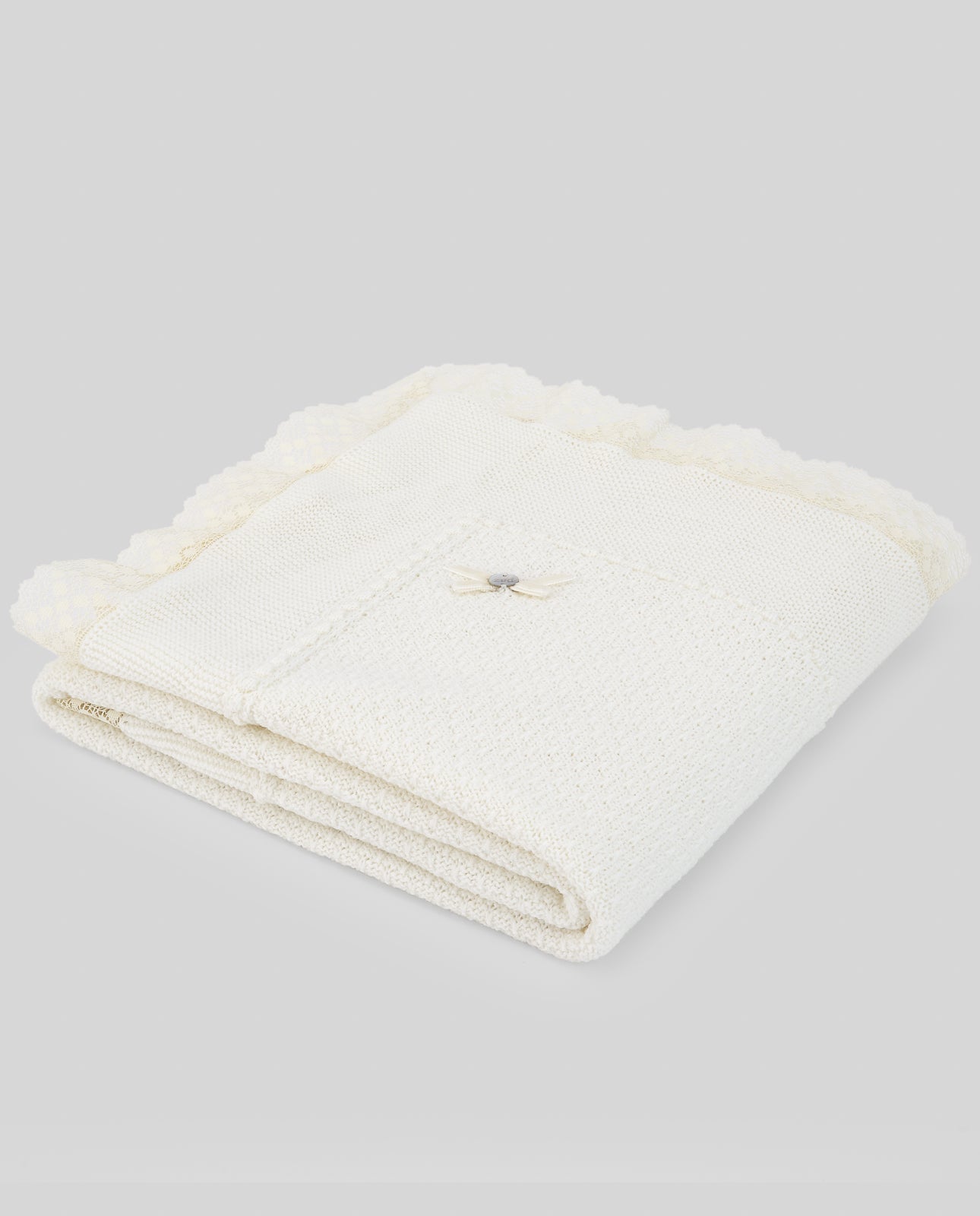 COPERTA CREMA IN LANA PAZ RODRIGUEZ - Angel Luxury