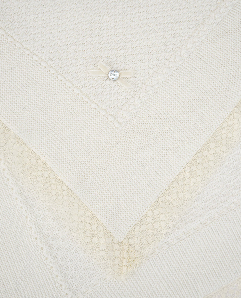 COPERTA CREMA IN LANA PAZ RODRIGUEZ - Angel Luxury