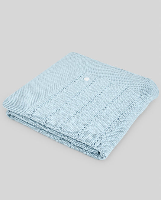 COPERTA IN LINO AZZURRA PAZ RODRIGUEZ - Angel Luxury