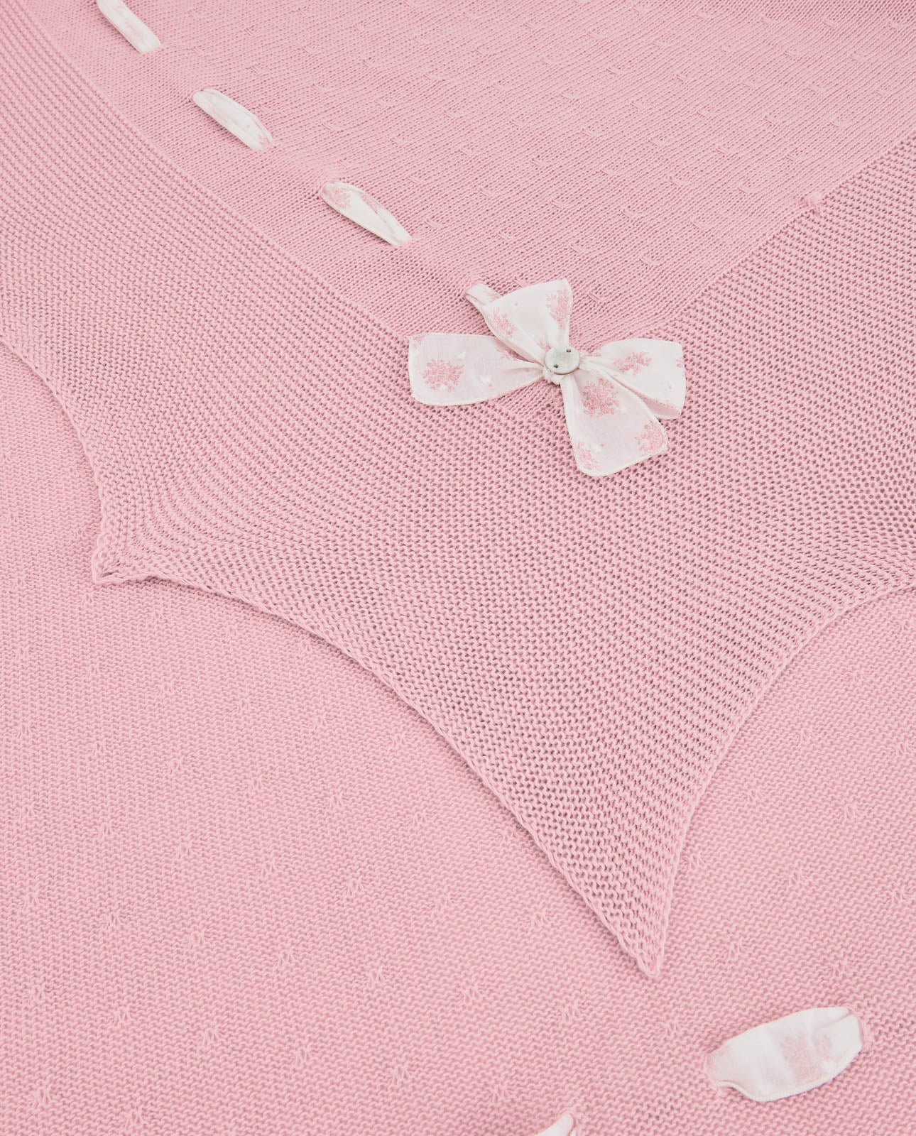 COPERTA ROSA CON FIOCCO BIANCO PAZ RODRIGUEZ - Angel Luxury