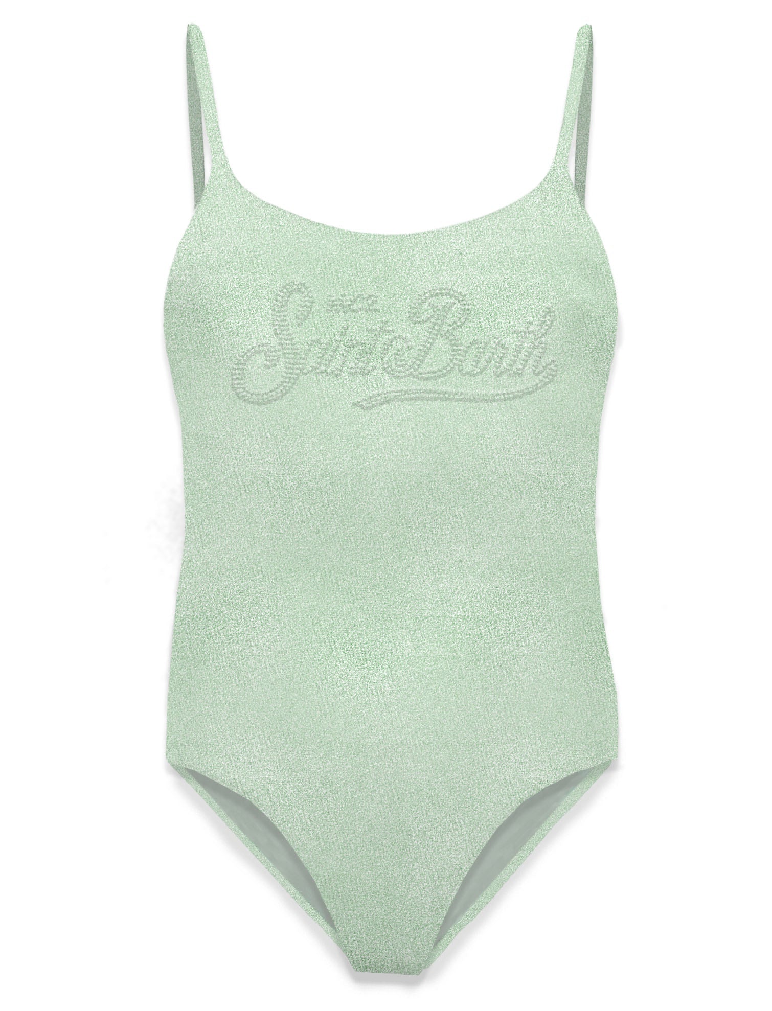 COSTME INTERO MC2 SAINT BARTH VERDE CON LOGO IN STRASS - Angel Luxury