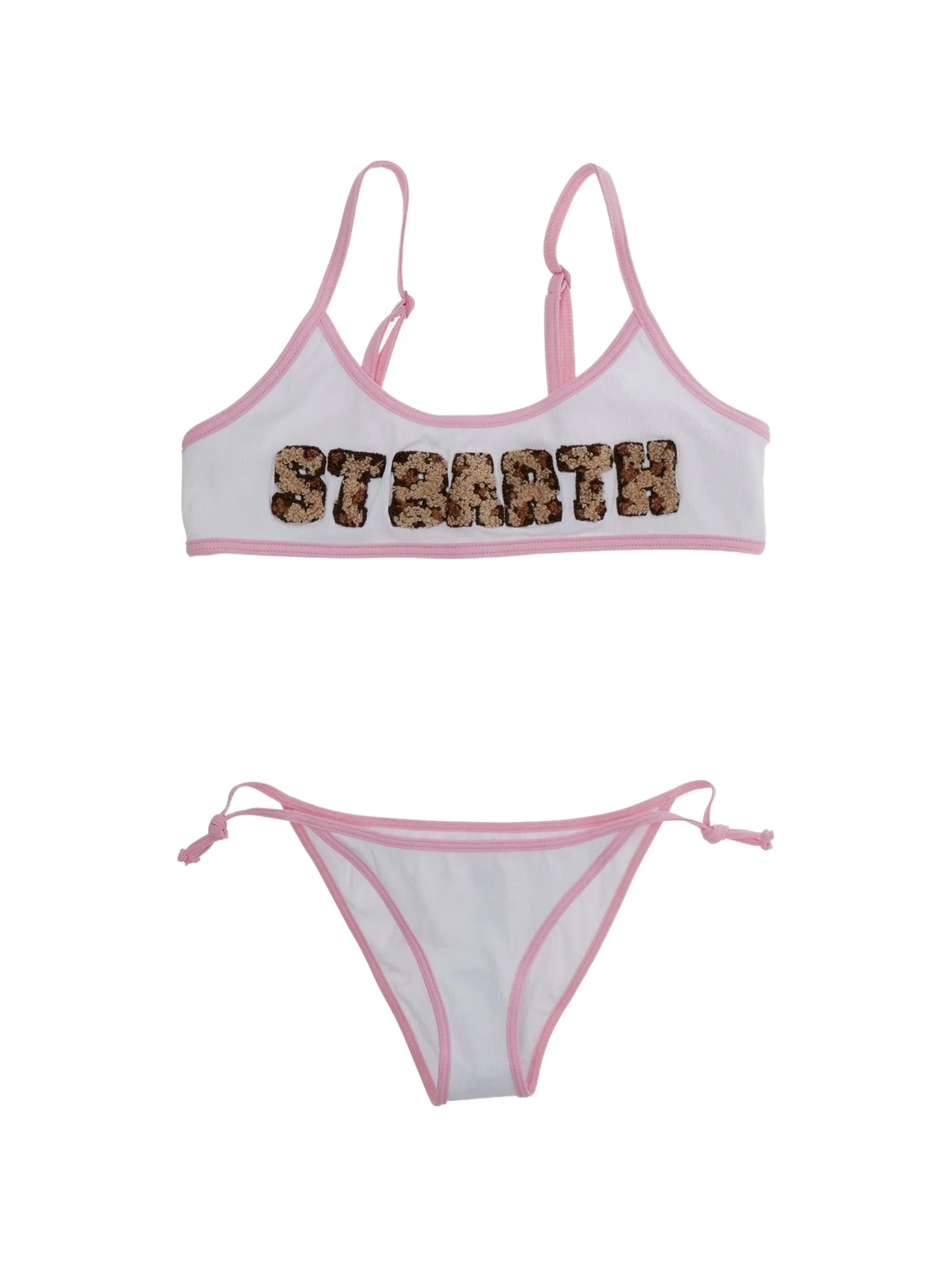 COSTUME 2PZ A COSTINE BIANCO ON LOGO IN SPUGNA MACULATO MC2 SAINT BARTH - Angel Luxury