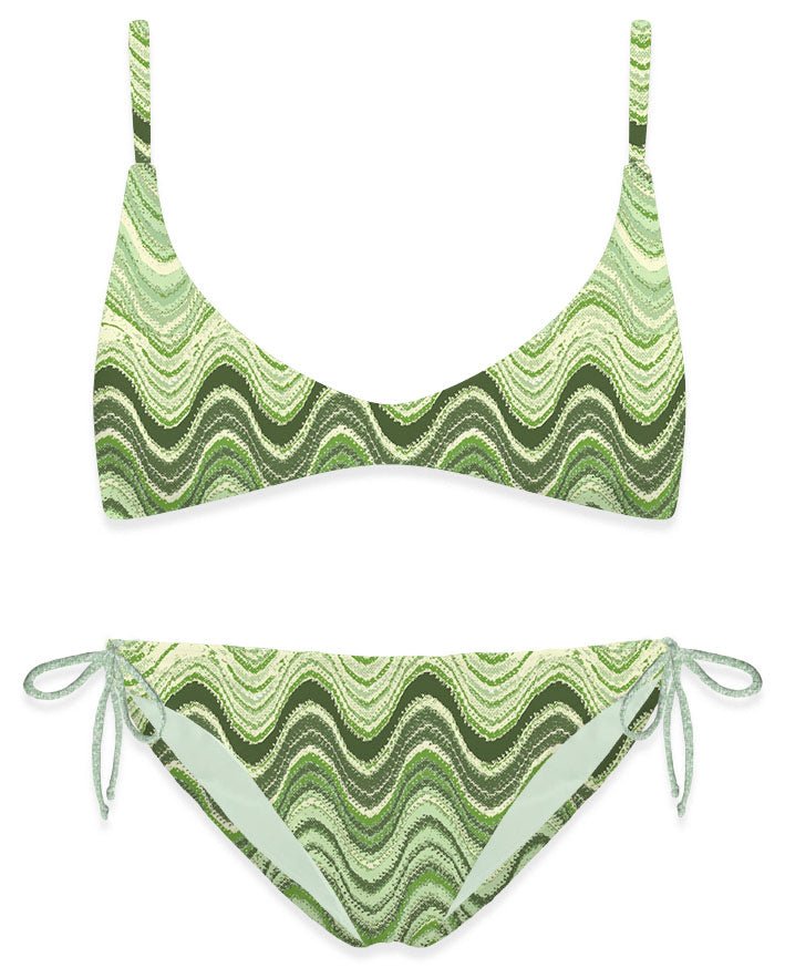COSTUME 2PZ CON FANTASIA AD ONDE VERDE MC2 SAINT BARTH - Angel Luxury