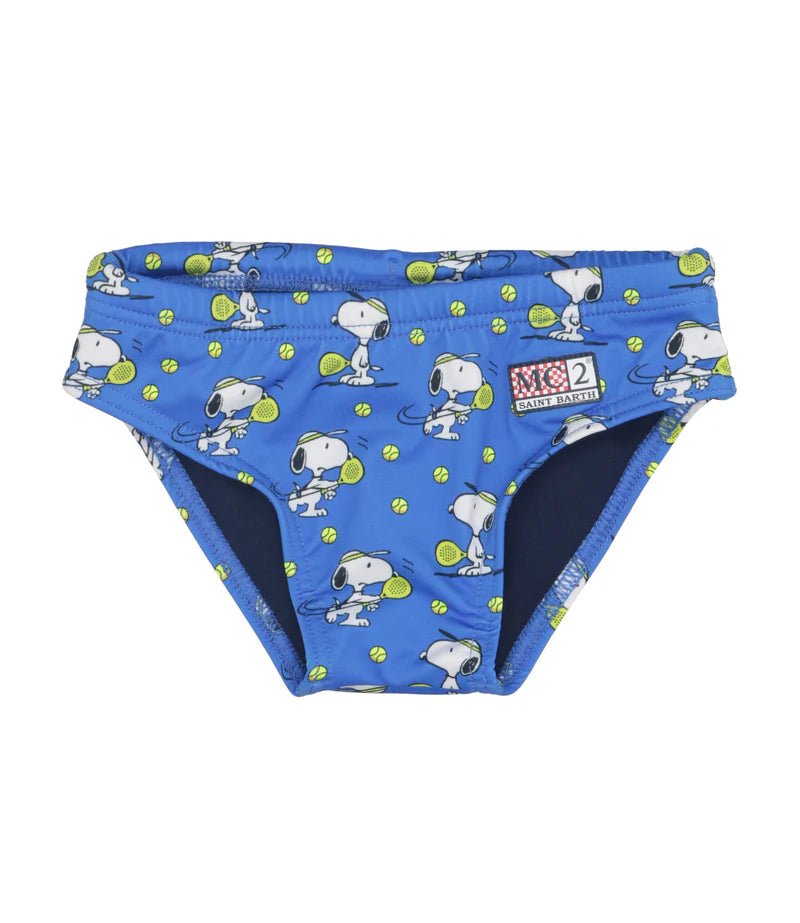COSTUME A SLIP BLU CON FANTASIA SNOOPY TENNIS MC2 SAINT BARTH - Angel Luxury
